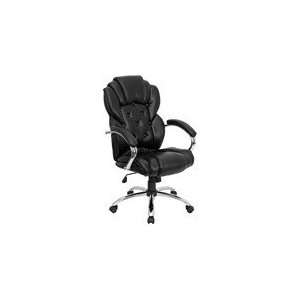   Transitional Style Black Leather Executive Office Chair: Office