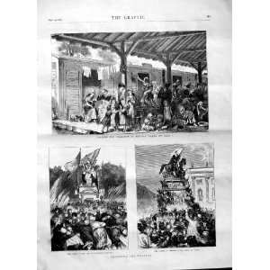   1870 PEASANTS RAILWAY TRUCK PARIS STRASBURG BERLIN WAR