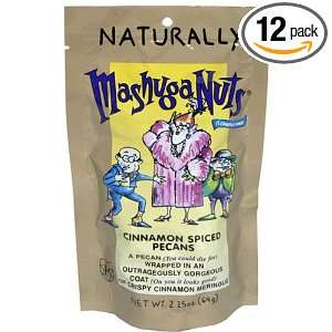 Mashuga Cinnamon Spiced Pecans, 2.25 Ounces (Pack of 12)  