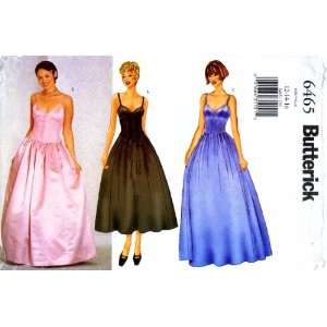  Butterick 6465 Sewing Pattern Misses Evening Prom Formal Dress 