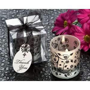    Black and White Tea Light Candle Holder  Set of 24: Home & Kitchen
