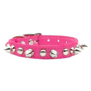  Mirage Bright Hot Pink Soft Genuine Leather Chaser Metal Spiked 