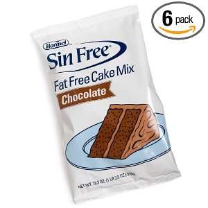 Sin Free Chocolate Cake Mix, Fat Free, 18.3 Ounce Packages (Pack of 6 