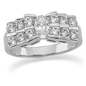  Platinum Oval Shape Diamond Engagement Ring   0.85 Ct 