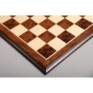   Staunton Superior Elm Burl Maple Chess Board   2.25 inch: Toys & Games