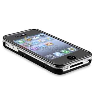 Touchable Black Cover Case+Privacy Guard for iPhone 4 4S G  