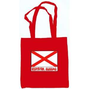  Beaverton Alabama Souvenir Tote Bag Red: Everything Else