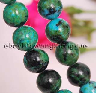 8mm Azurite Chrysocolla Round Loose Beads Gemstone 15  