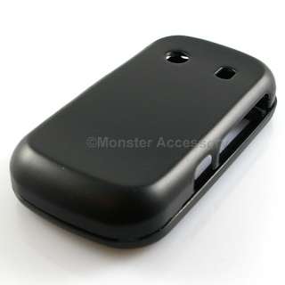 Black Rubberized Hard Case Cover Samsung Holic B3410  