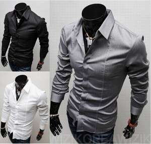   Slim Fit Mens Shirts Top Dress Collection 5 color 4 size B32  
