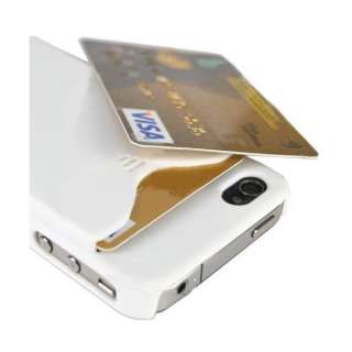 White Business Cards Hard Case for iPhone 4 4G + Film  