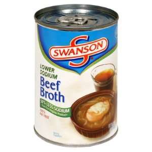 Swanson Beef Broth   Lower Sodium   4 Cans (14 oz ea):  