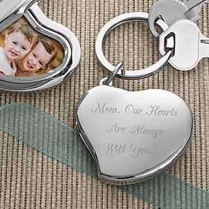   Photo Locket Key Ring   Moms Heart Design 