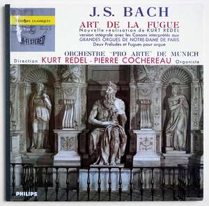 KURT REDEL Bach Art of fugue french HI FI STEREO 2 LP NM  