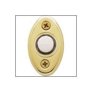   : Baldwin 4852.030 Polished Brass Oval Bell Button: Home Improvement