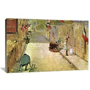 Rue Mosnier with Flags   Gallery Wrapped Canvas   Museum Quality  Size 