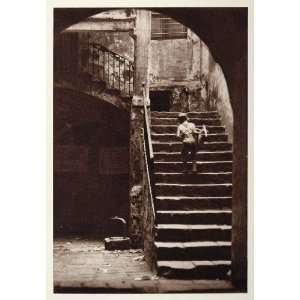   Boy Architecture Barcelona   Original Photogravure