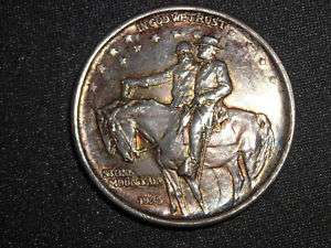 1925 CH UNC STONE MTN. HALF DOLLAR NICE ORIG TONING  