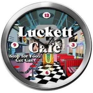  LUCKETT 14 Inch Cafe Metal Clock Quartz Movement: Kitchen 