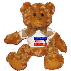  VOTE FOR JESSIE Plush Teddy Bear with WHITE T Shirt: Toys 