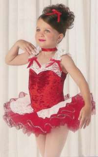FIRST LOVE Ballet Tutu Dance Dress Ballet Costume Red Lace SZ:CXS,CS 