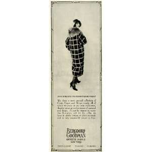  1922 Ad Bergdorf Goodman Retail Store Fur Coats Fashion 