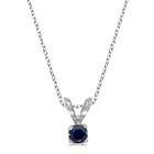 14K W Gold Sapphire Blue Kyanite Briolette Necklace  