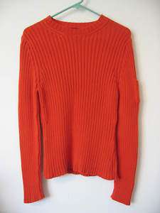BANANA REPUBLIC Orange Long Sleeve Sweater Shirt Size M  