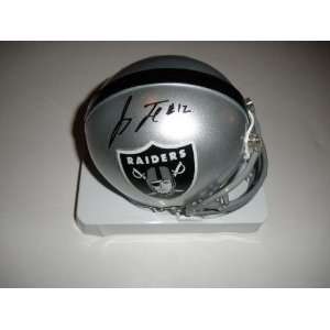 Jacoby Ford Autographed Mini Helmet   Autographed NFL Mini Helmets 