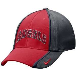 Nike Los Angeles Angels of Anaheim Charcoal Red 2 Tone Tactile Swoosh 