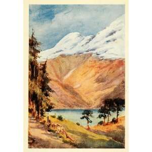  1907 Print Titlis Switzerland Mountain Valley Umer Alps 