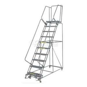   Grip 24W 10 Step Steel Rolling Ladder 21D Top Step: Home Improvement