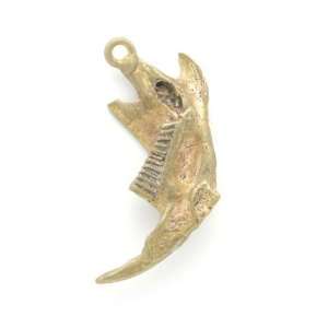 Solid Brass Rodent Jaw Charm Jewelry