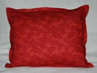 Red, Pink, Taupe French Antique Red Ticking Pillow  