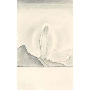   32 x 52 inches   Sketch of Christ amidst mountain