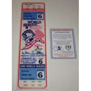   GAME 6 WINNER SIGNED Mini Mega Ticket   Signed MLB Baseball Tickets