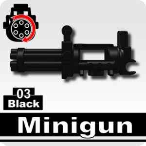 Custom Minigun machine gun compatible w/ brick minifig  