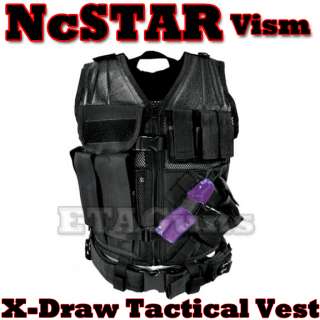 NEW NcSTAR Black Military LE MOLLE X Draw Gun Tactical Combat Raid 