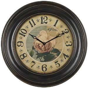  Vintage Rose 30 Wide Wall Clock: Home Improvement