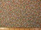 Lovely Floral Print cotton fabric BY THE YARD Scroll Do