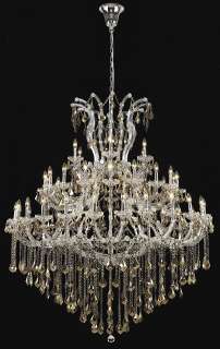 60 Foyer Chandelier Maria Theresa Golden Teak Crystal  