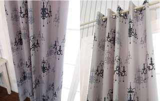 Chandelier Printed Thermal Insulated Blackout Curtains Panel (2Panel 