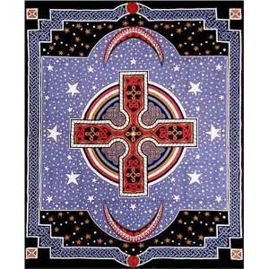  Celtic Cross Indian Bedspread, Twin Size: Home & Kitchen