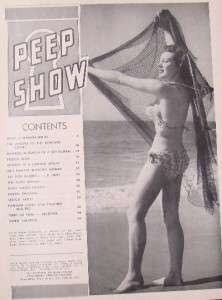 Vintage Peep Show Pinup Girlie Magazine No.4 1951 GC  
