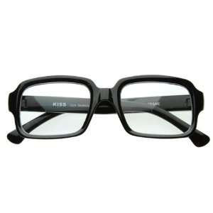 Vintage Inspired Eyewear Thick Frame Bold Square Clear Lens Eyeglasses 