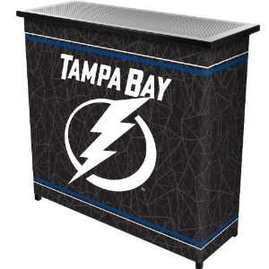 NHL Tampa Bay Lightning 2 Shelf Portable Bar w/ Case   Game Room 
