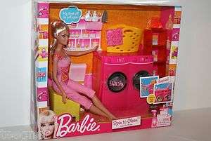 BARBIE SPIN TO CLEAN LAUNDRY ROOM AND DOLL; NEW  