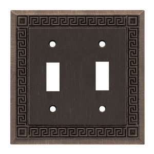  Greek key double toggle in brushed oil rubbed bronze
