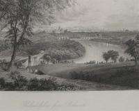 1874 Antique Print View Philadelphia Belmont West Park  