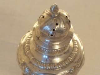 pair of birmingham 1905 hallmarked sterling silver salt and pepper